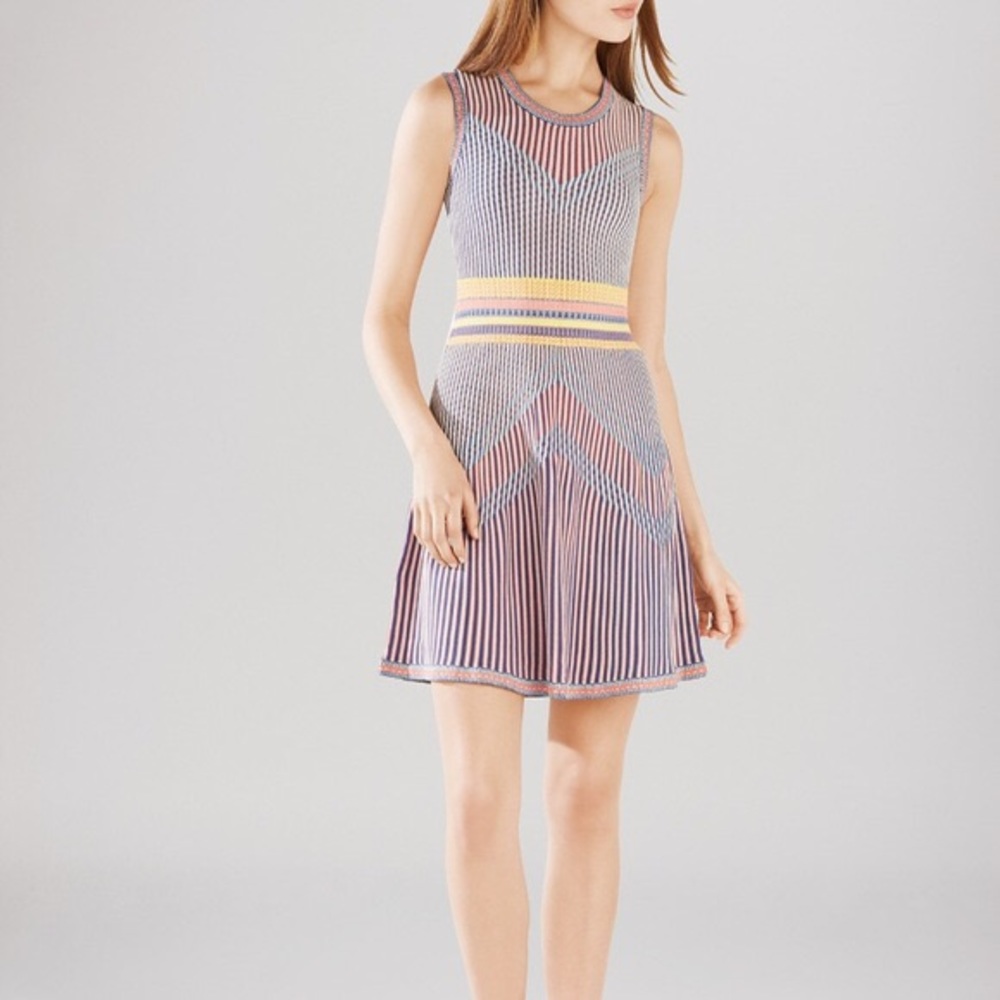 BCBG Maxazria Wilma Jacquard Mini Dress XXS